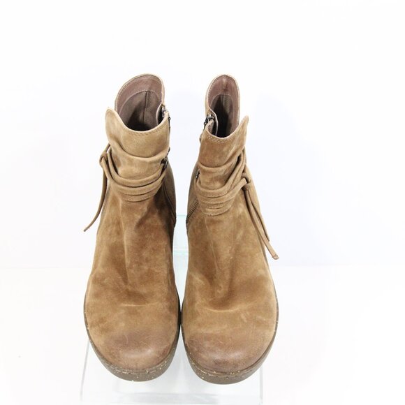 Dansko Evelyn Boots Eu 37 Women Suede Wedge Bootie Comfort Shoes - Picture 4 of 11